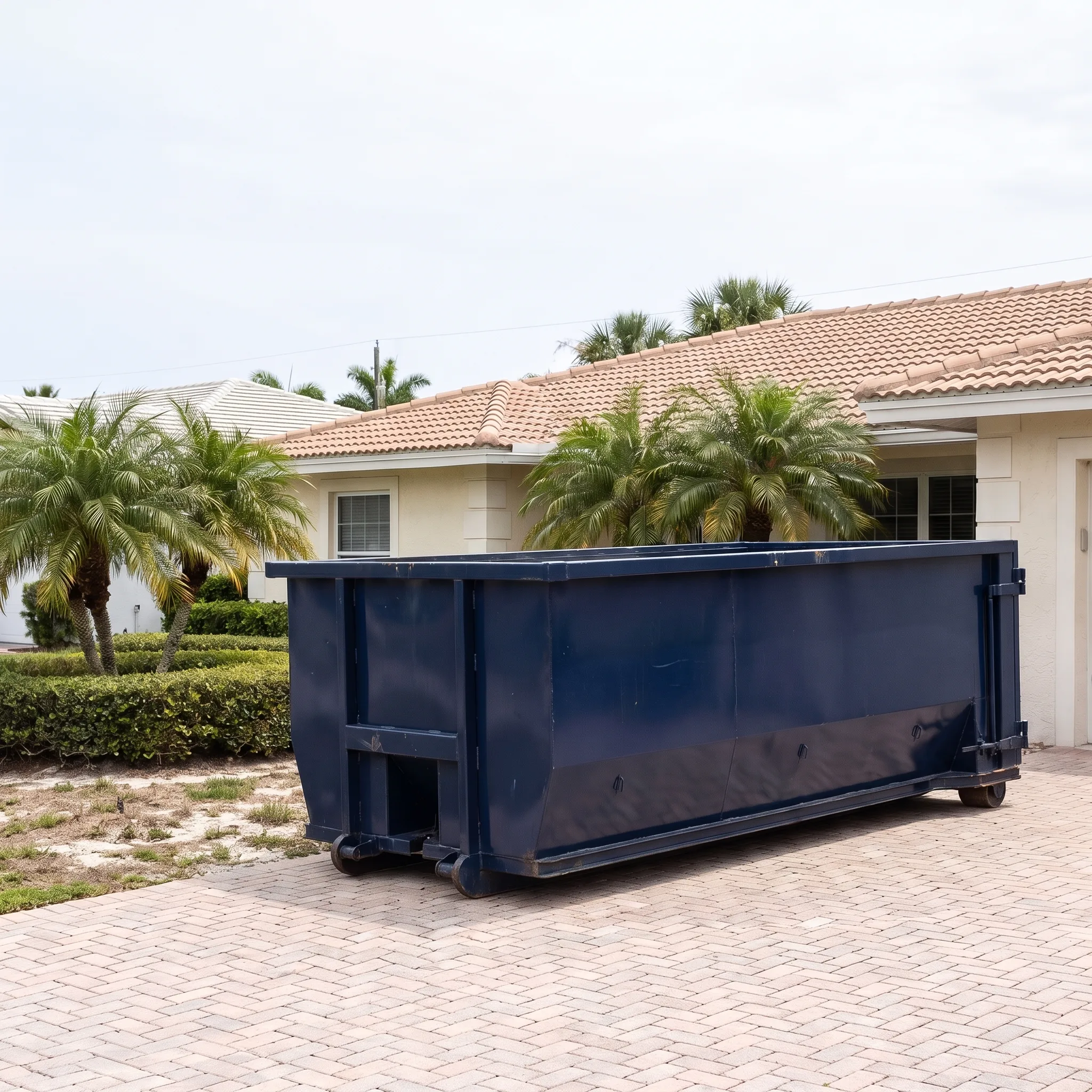 Dumpster on a West Palm Beach, FL job site